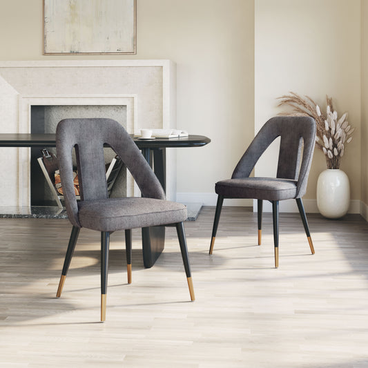 Artus Dining Chair - Gray Modern and Stylish Upholstered Chair for Contemporary Dining Spaces