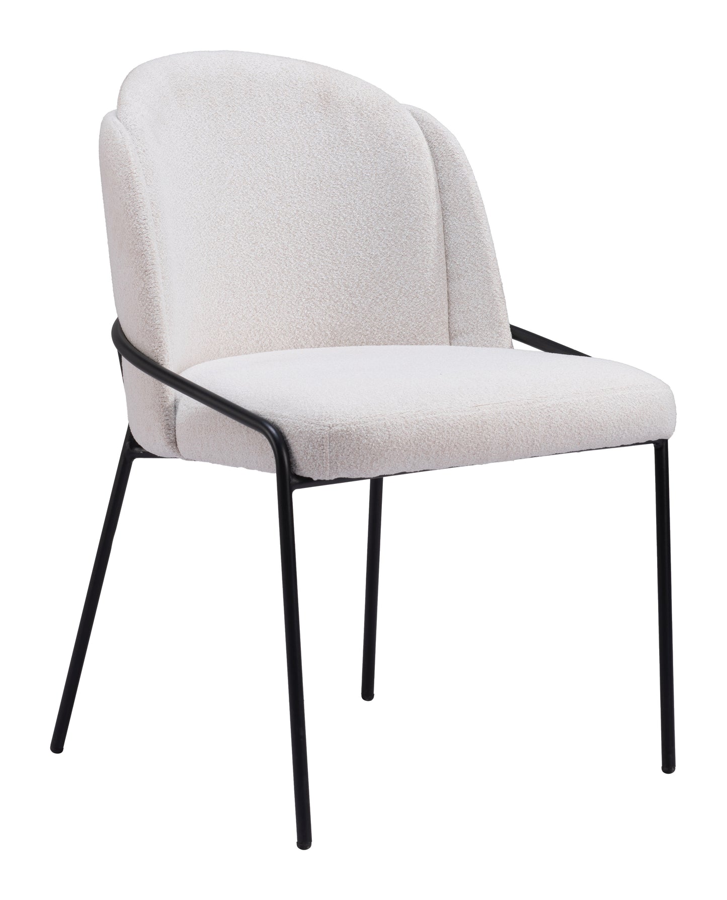 Jambi Dining Chair Set of 2 - Ivory Elegant and Comfortable Upholstered Chairs for Modern Dining Rooms