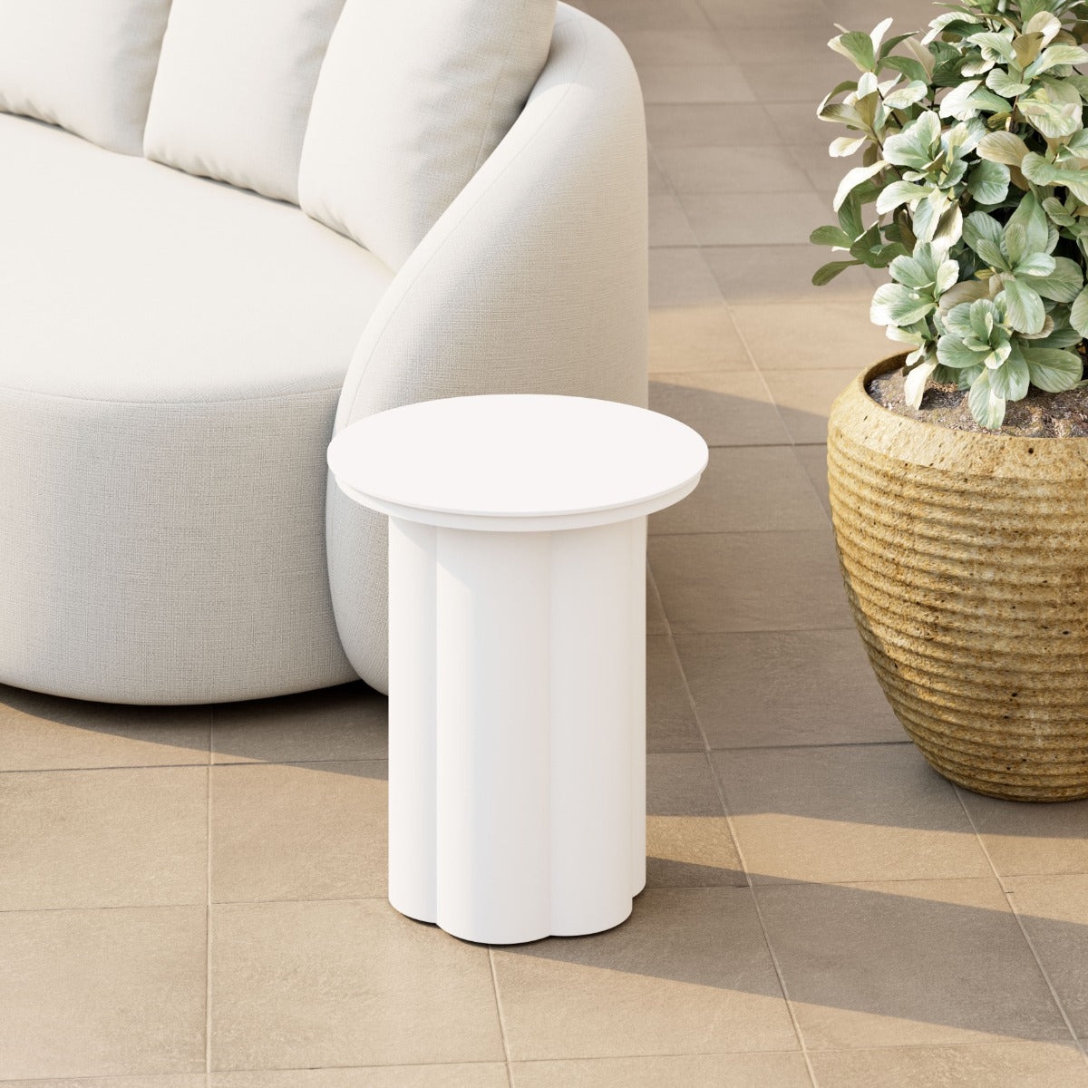 Kogur Side Table White