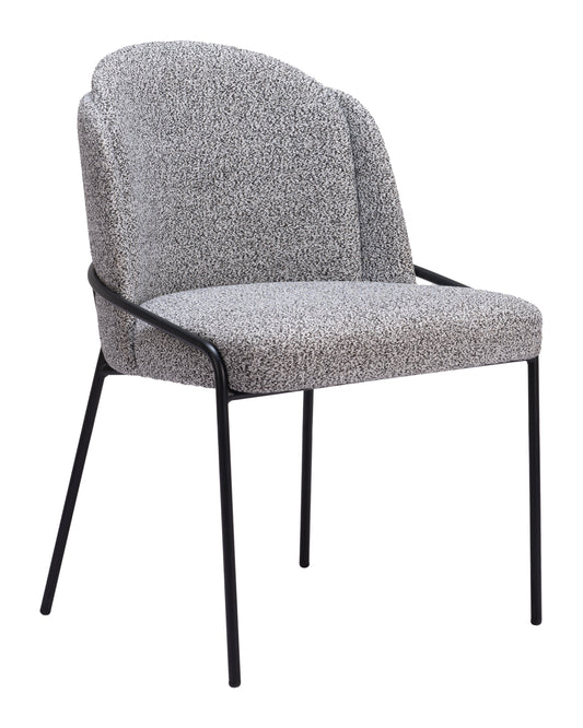 Jambi Dining Chair Set of 2 - Black & White Stylish and Contemporary Upholstered Chairs for Modern Dining Spaces