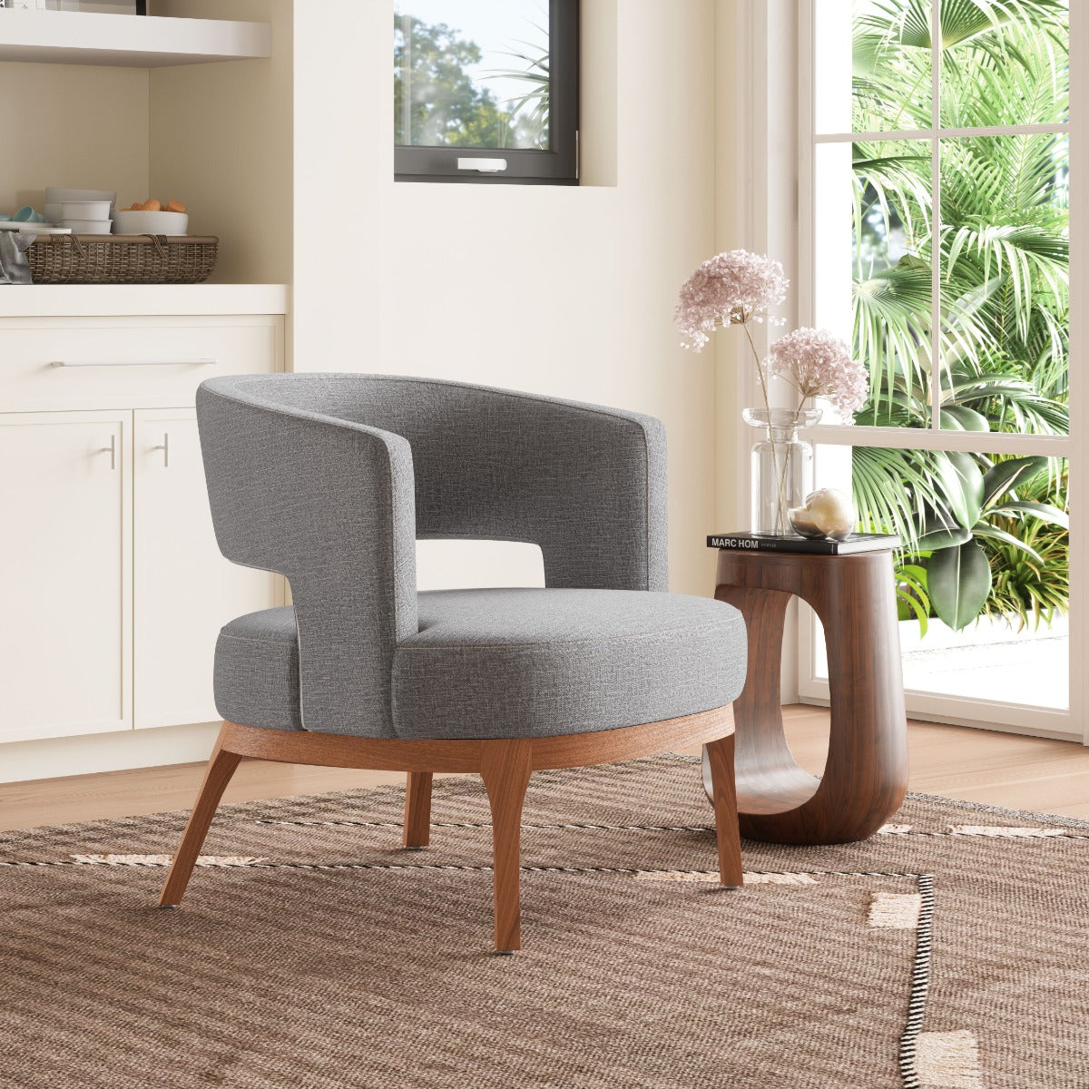 Penryn Accent Chair - Slate Gray Modern Upholstered Chair for Sophisticated Living Rooms