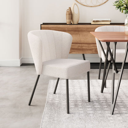 Aimee Dining Chair Set of 2 - Stylish Cream Design for Elegant Dining Rooms and Contemporary Spaces