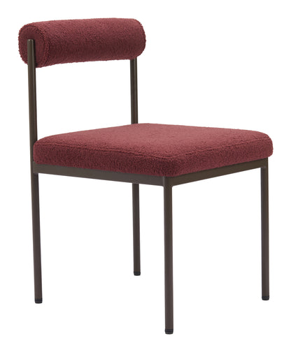 Livorno Dining Chair - Red & Bronze Stylish Upholstered Chairs for Elegant Dining Spaces