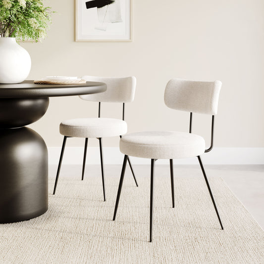 Blanca Dining Chair Set of 2 - Chic Ivory Design for Elegant Dining Rooms and Spaces