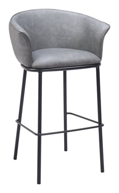 Garston Barstool Gray – Stylish and Comfortable Gray Barstool for Kitchen or Home Bar Area