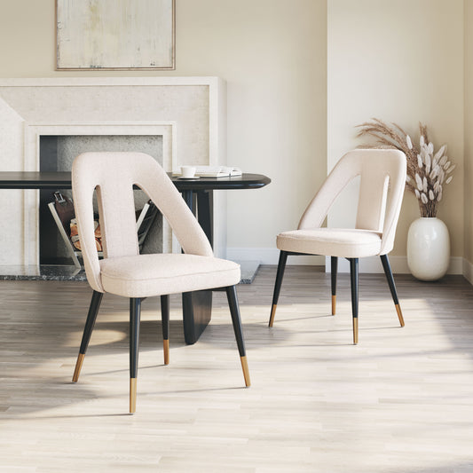 Artus Dining Chair - Ivory Elegant and Stylish Upholstered Chair for Sophisticated Dining Rooms