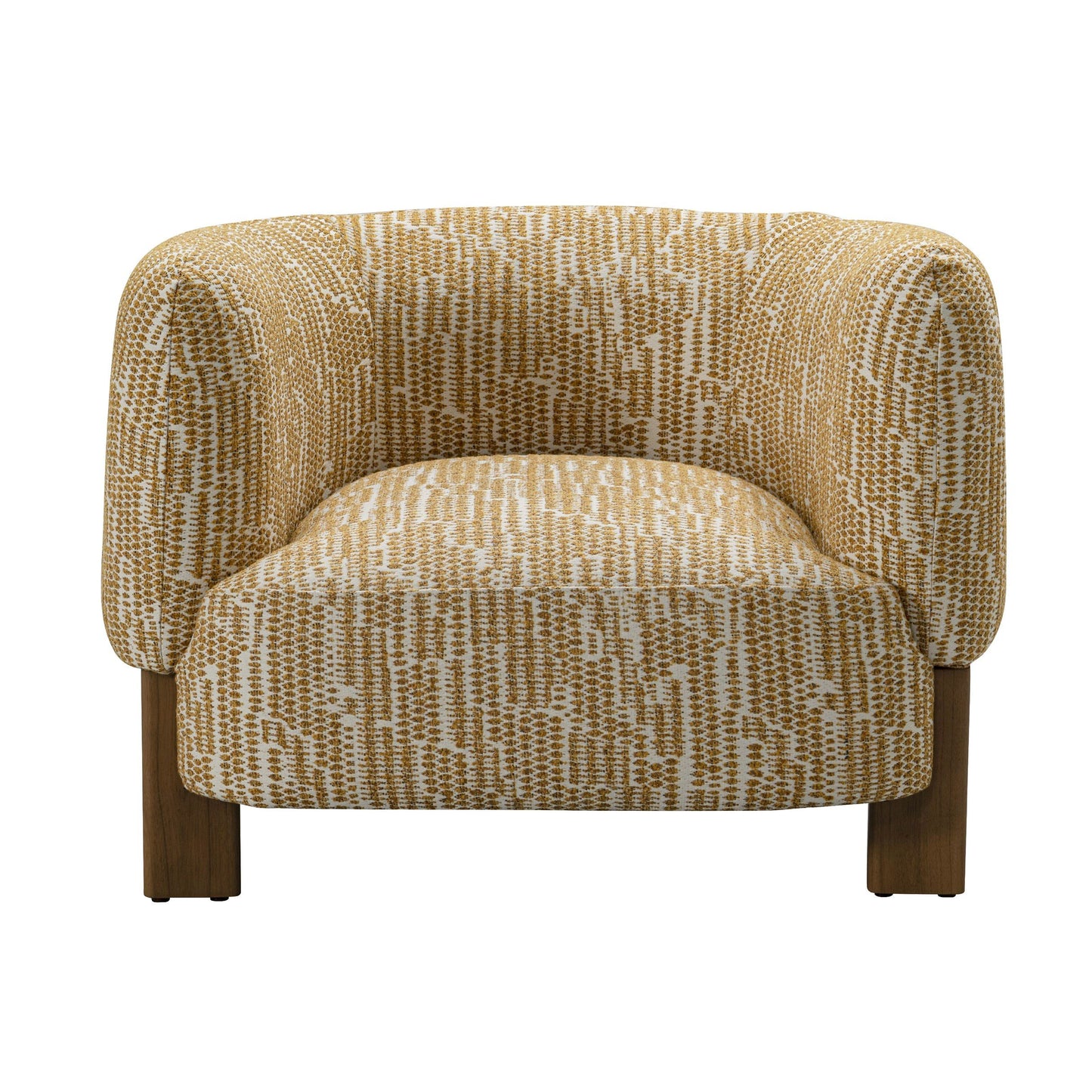 Divani Casa Optima - Mid-Century Modern Orange Fabric Accent Chair