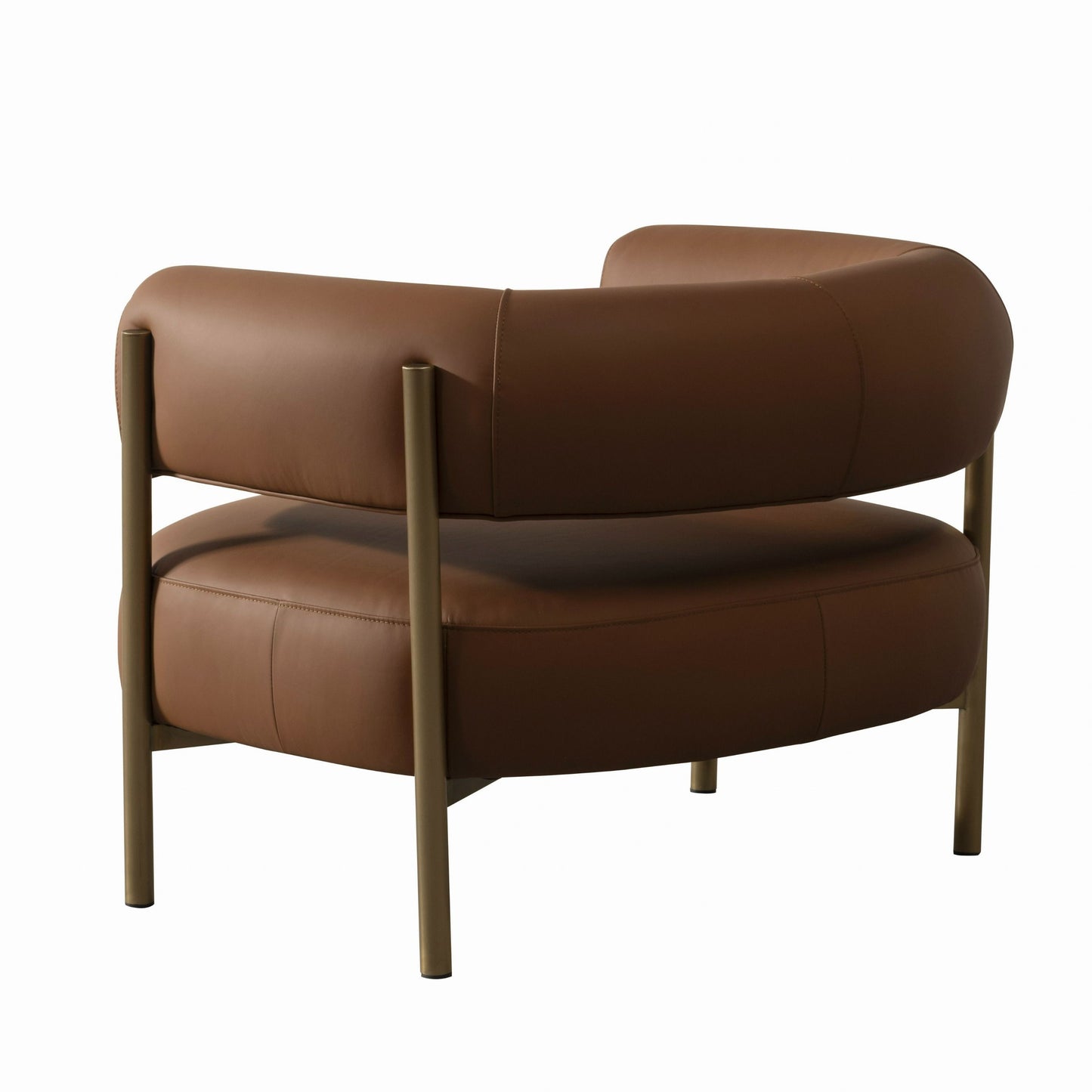 Modrest Ozona - Modern Rust Leather Accent Chair