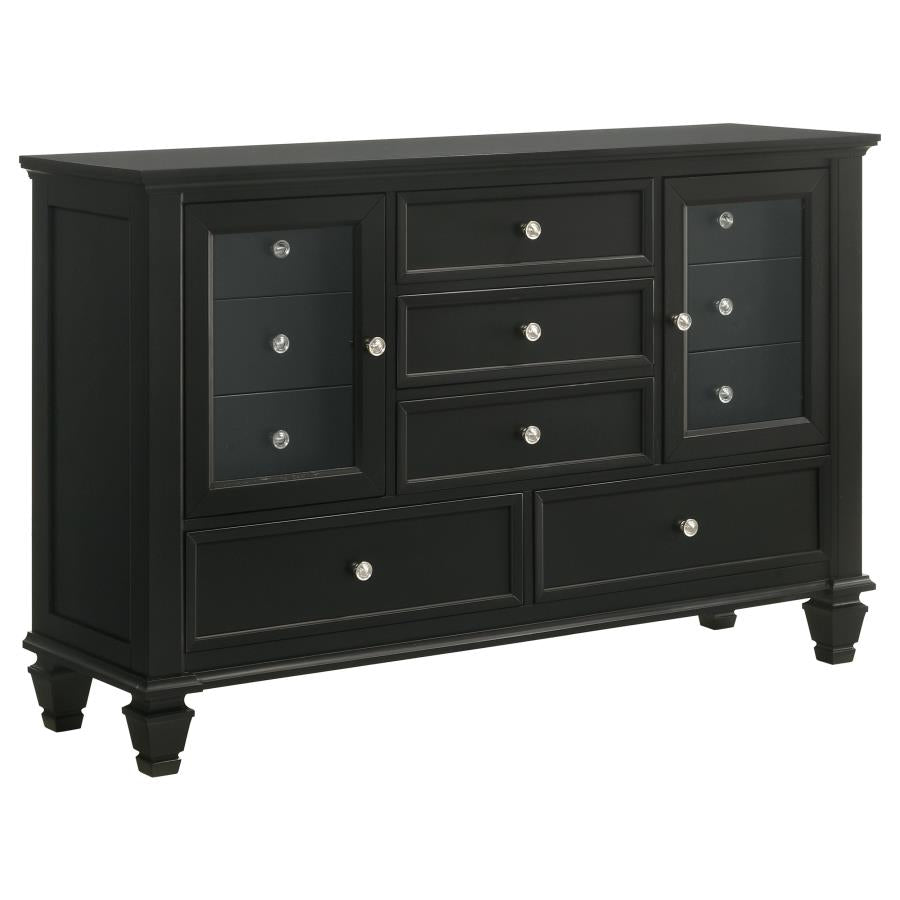 Sandy Beach Black 11-Drawer Dresser