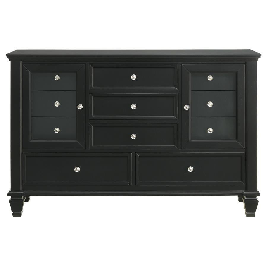 Sandy Beach Black 11-Drawer Dresser