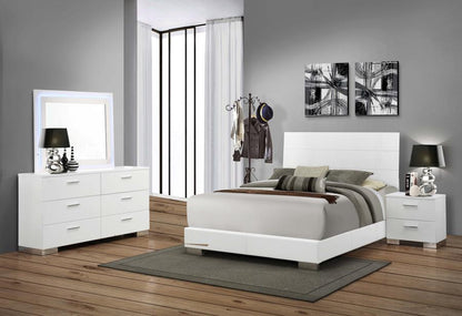 Felicity 4-piece Bedroom Set White High Gloss