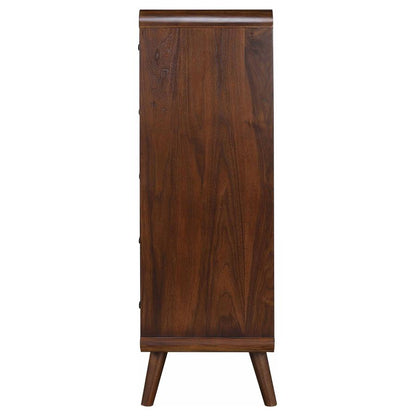 Robyn 5-Drawer Chest – Dark Walnut Finish for Timeless Style and Functional Bedroom Storage