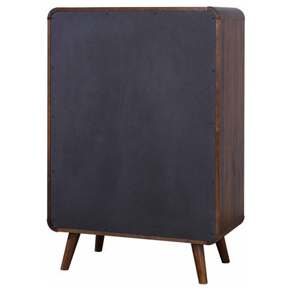 Robyn 5-Drawer Chest – Dark Walnut Finish for Timeless Style and Functional Bedroom Storage