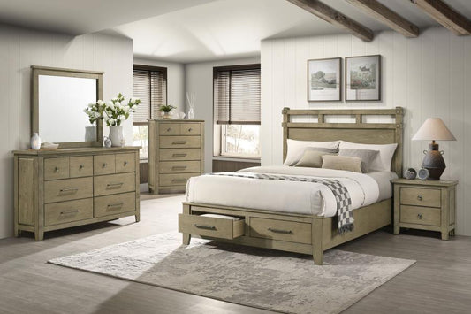 Hazlewood 5-Piece Queen Bedroom Set in Vineyard Oak - Complete Stylish Bedroom Furniture