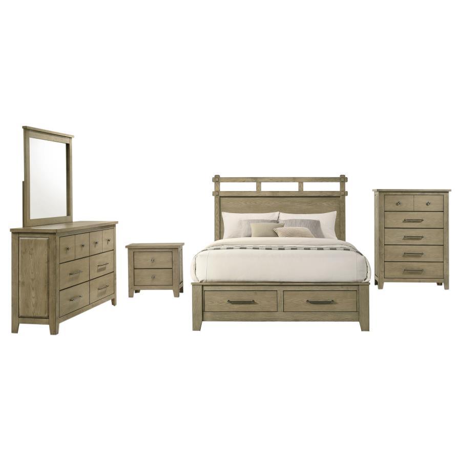 Hazlewood 5-Piece Queen Bedroom Set in Vineyard Oak - Complete Stylish Bedroom Furniture