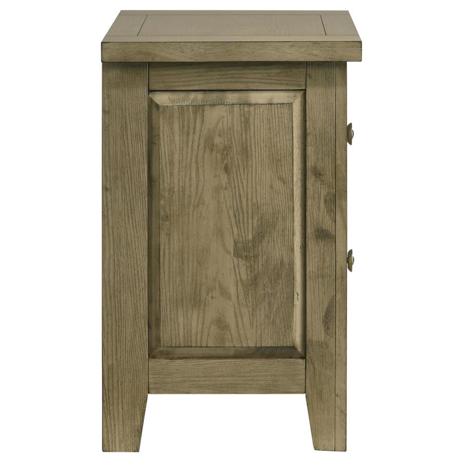 Hazlewood 2-Drawer Nightstand Bedside Table in Vineyard Oak - Stylish Bedroom Storage