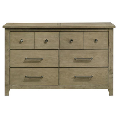 Hazlewood 6-Drawer Bedroom Dresser Cabinet in Vineyard Oak - Spacious Storage Solution