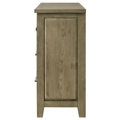 Hazlewood 6-Drawer Bedroom Dresser Cabinet in Vineyard Oak - Spacious Storage Solution