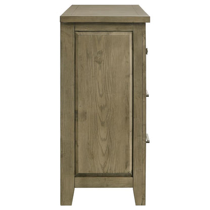 Hazlewood 6-Drawer Bedroom Dresser Cabinet in Vineyard Oak - Spacious Storage Solution