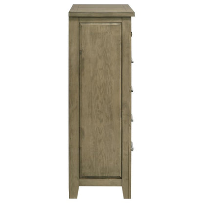 Hazlewood 5-Drawer Bedroom Chest in Vineyard Oak - Elegant & Functional Storage