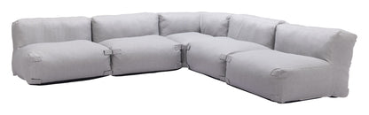 Luanda Middle Chair Gray - Contemporary & Comfortable Middle Chair with a Chic Gray Upholstery, Perfect for Modular Seating Arrangements