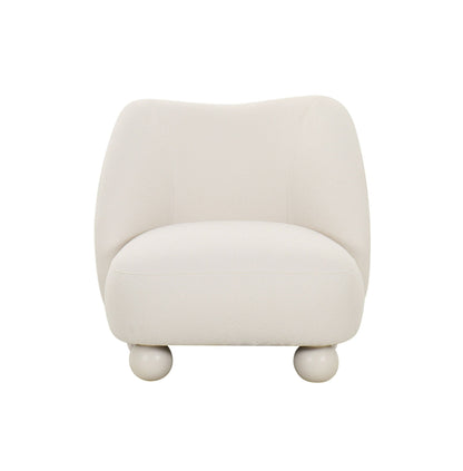 Divani Casa Duran - Contemporary White Fabric Accent Chair