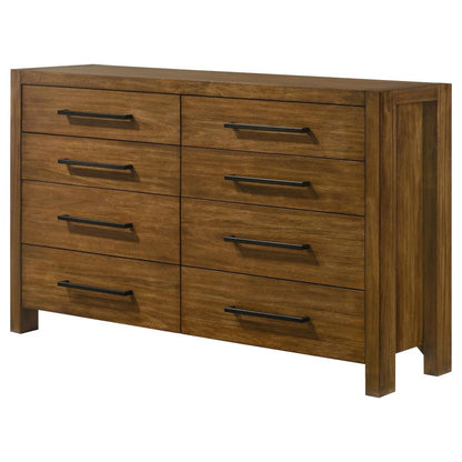 Adderley Warm Brown 8‑Drawer Bedroom Dresser