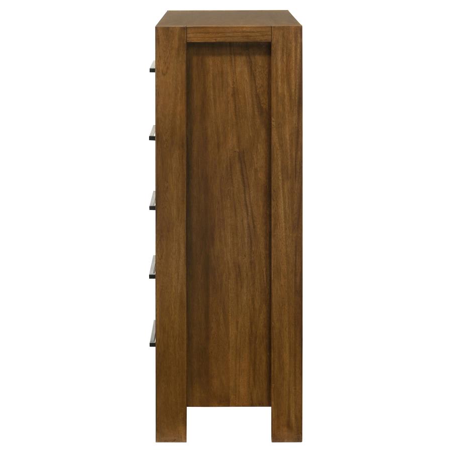 Adderley Warm Brown 5‑Drawer Bedroom Chest