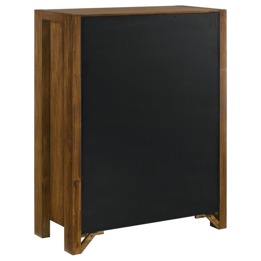 Adderley Warm Brown 5‑Drawer Bedroom Chest