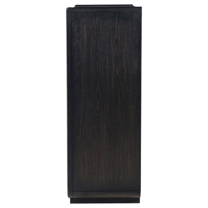 Leandro Burnished Black 5‑Drawer Bedroom Chest