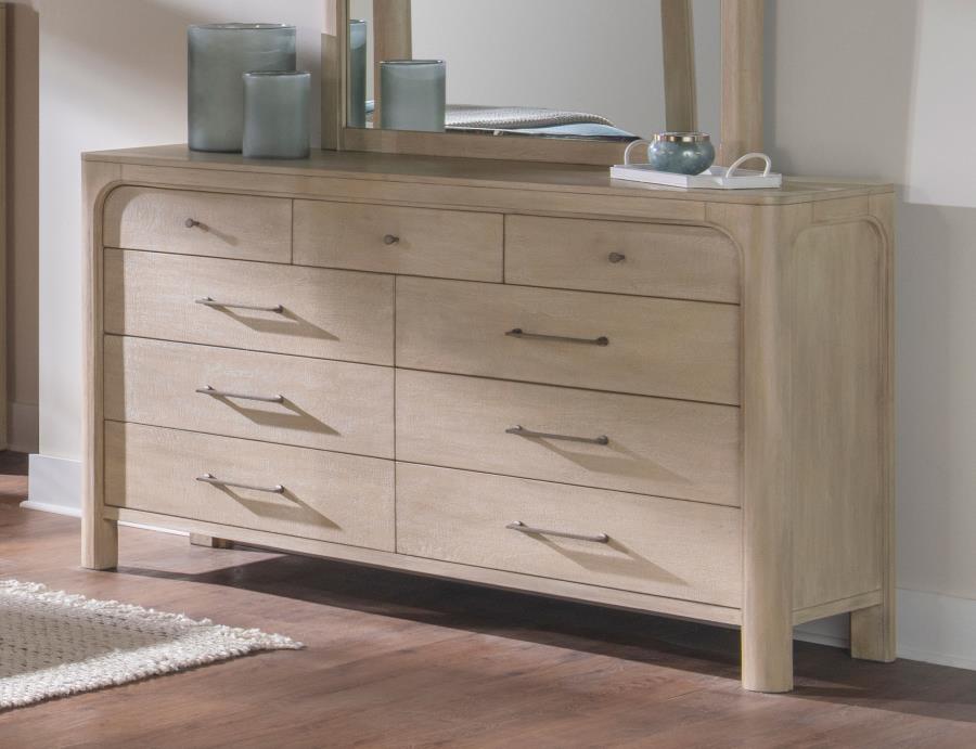 Solano Weathered Mango 9‑Drawer Bedroom Dresser Cabinet