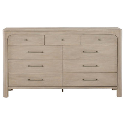 Solano Weathered Mango 9‑Drawer Bedroom Dresser Cabinet