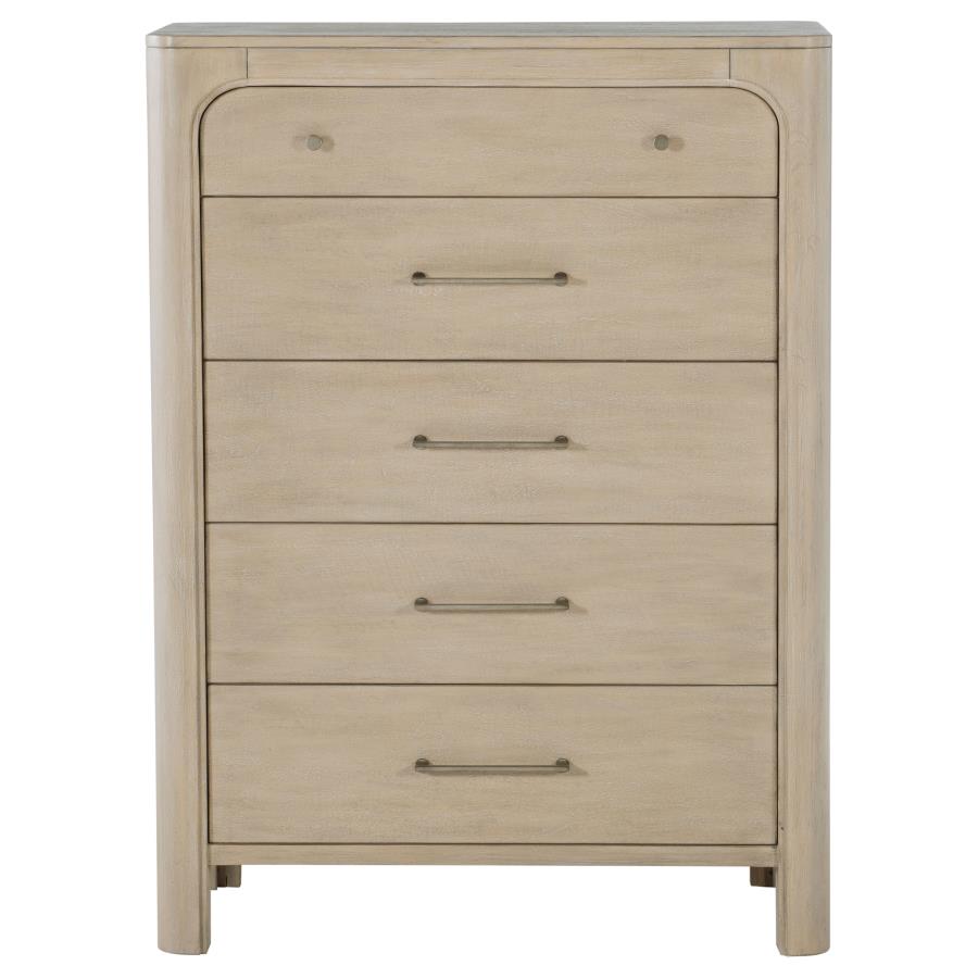 Solano Weathered Mango 5‑Drawer Bedroom Chest of Drawers