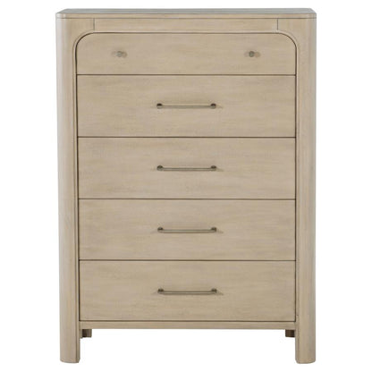 Solano Weathered Mango 5‑Drawer Bedroom Chest of Drawers