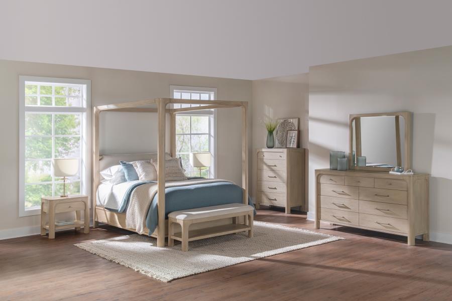 Solano Weathered Mango 5‑Drawer Bedroom Chest of Drawers