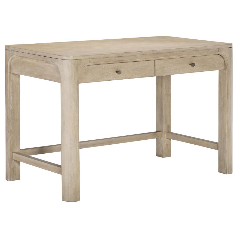 Solano Weathered Mango 2‑Drawer Makeup Table Vanity Desk