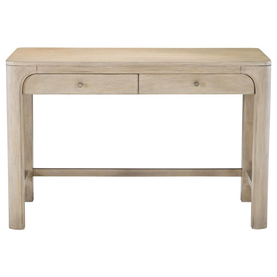 Solano Weathered Mango 2‑Drawer Makeup Table Vanity Desk
