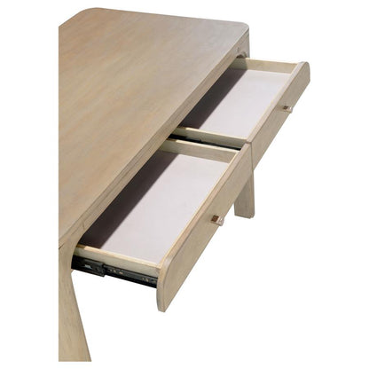 Solano Weathered Mango 2‑Drawer Makeup Table Vanity Desk