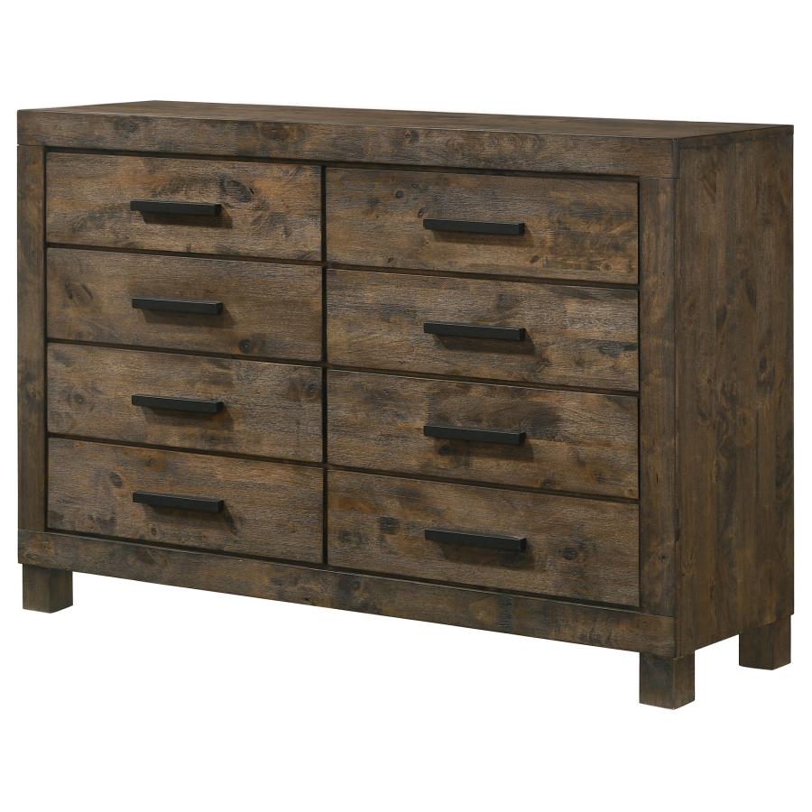 Woodmont 8-Drawer Dresser Rustic Golden Brow