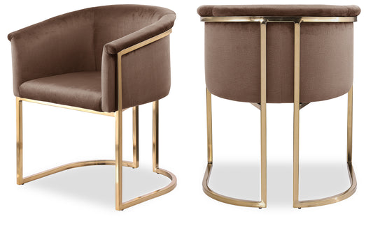 Tierra Velvet Upholstered Dining Chair – Elegant Dining Seat with Soft Touch and Modern Style
