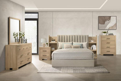 Arielle 5 Piece Light Oak Queen Bedroom Set