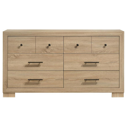 Arielle Light Oak 6‑Drawer Bedroom Dresser Cabinet