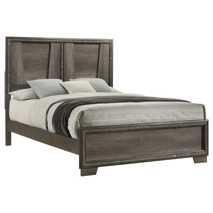 Janine Modern Panel Bed Grey