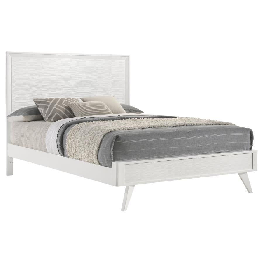 Janelle Modern Panel Bed White