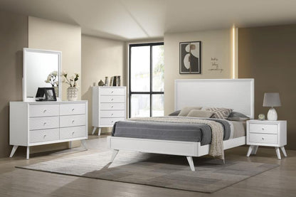 Janelle Modern Panel Bed in White - Sleek and Contemporary Design for a Fresh, Stylish Bedroom Look