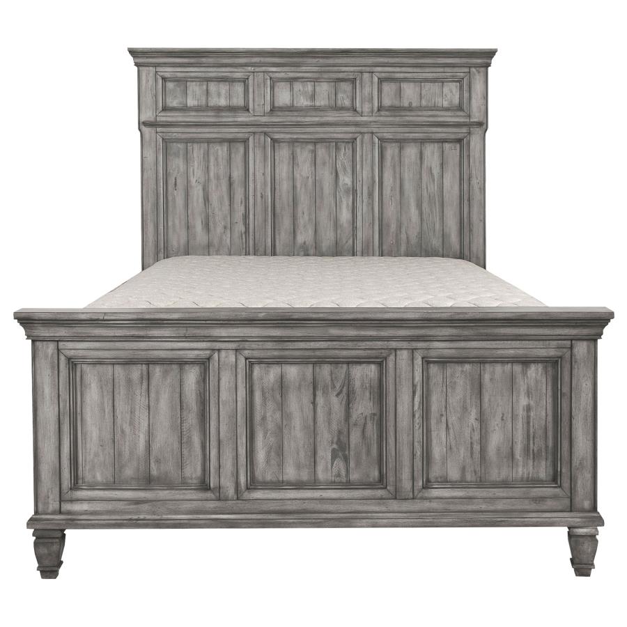 Avenue Wood Panel Bed Weathered Grey