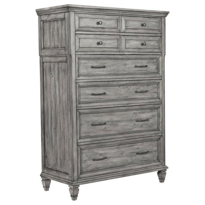 Avenue 8-Drawer Rectangular Chest – Grey Finish for Modern Elegance and Spacious Bedroom Storage