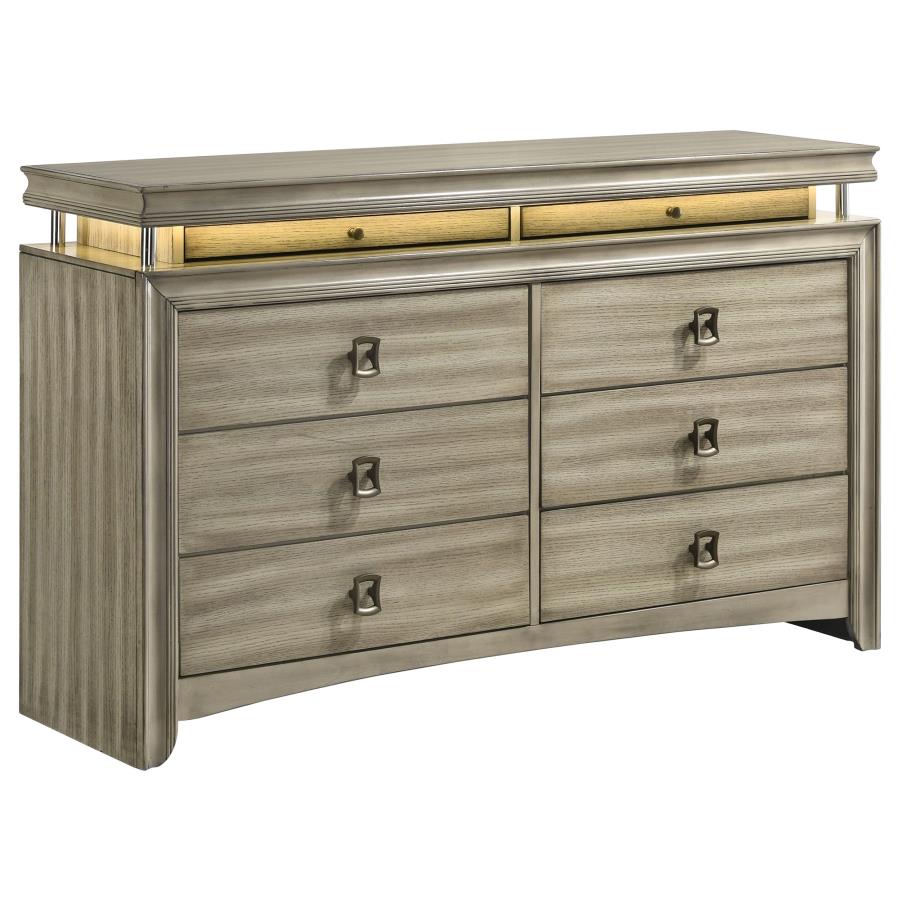 Giselle 8-drawer Dresser Rustic Beige