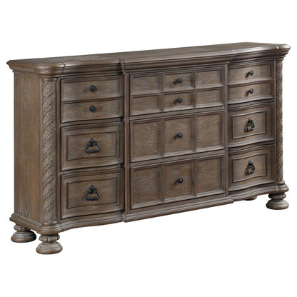 Emmett 9-Drawer Dresser in Walnut - Spacious and Elegant Storage Solution for a Sophisticated and Organized Bedroom