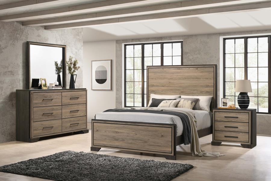 Baker 4-Piece Bedroom Set Brown And Light Taupe